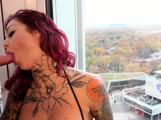 German Tattoo Model Ria Red At Real Private Fuck In Hotel free video